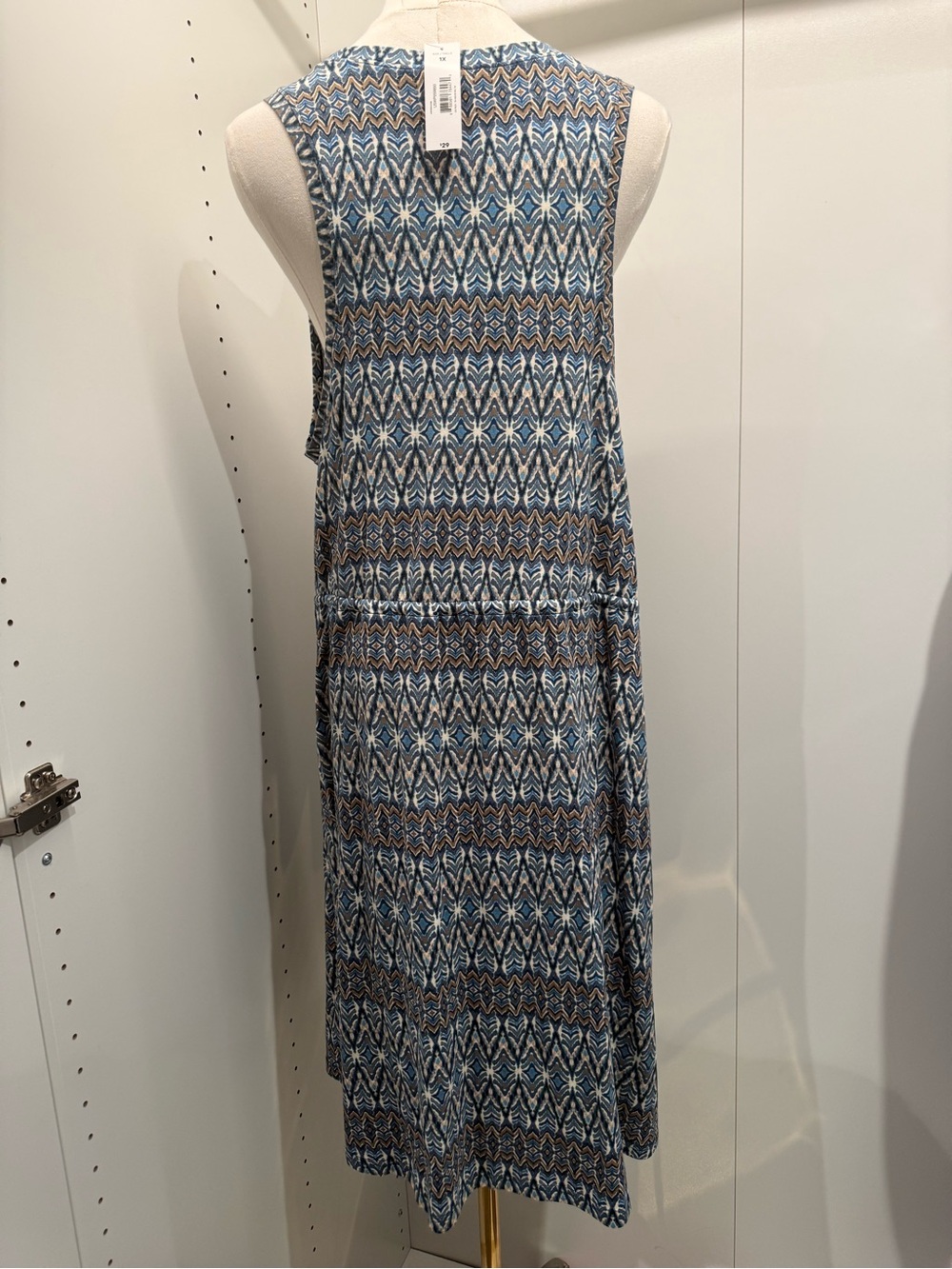 Joe Fresh Blue and Brown Printed Maxi Dress - Picture 5 of 9